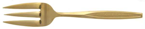 Antigua Gold (Gold Electroplate) Medium Solid Cold Meat Serving Fork