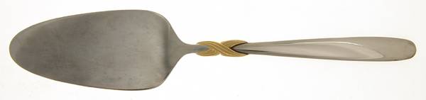 Braid-Gold Accent (Stainless) Solid Pastry Server