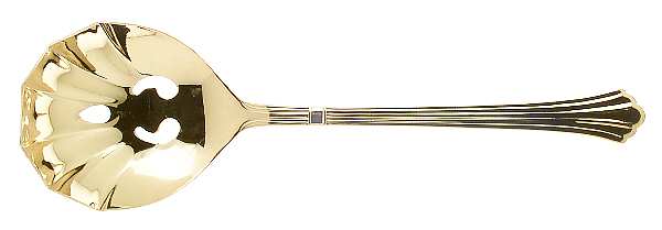 Century Gold (Electroplate) Pierced Solid Serving Spoon