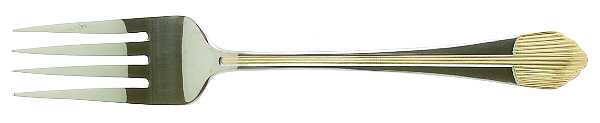 Flare (Stainless-Gold Accent) Individual Salad Fork by Retroneu