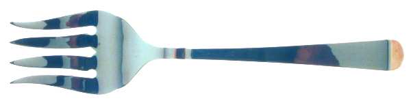 Melage-Gold (Stainless, Gold Accent) Solid Serving Fork