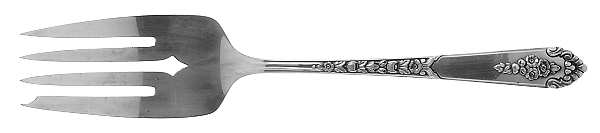 Promise (Sterling, 1948) Medium Solid Cold Meat Serving Fork