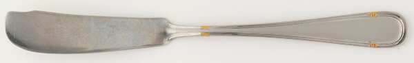 RBL10 (STAINLESS, GOLD ACCT) Flat Handle Master Butter Knife