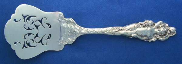 Love Disarmed (Sterling, Newer) Solid Pierced Waffle Server