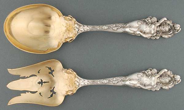 Love Disarmed (Sterling, Newer) Solid Oversized Serving Salad Set