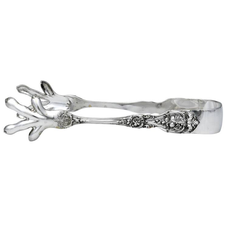 Francis I (Sterling, "Reed & Barton") Large Ice Serving Tongs with Claw Tips