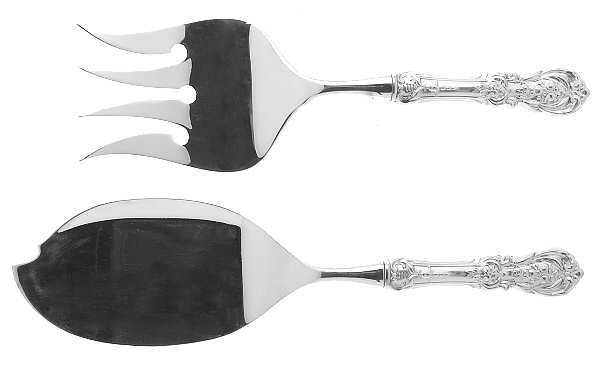 Francis I (Sterling, "Reed & Barton") Hollow Handle Fish Serving Set, Silverplate Blade