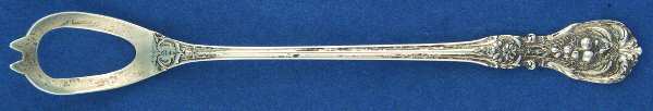 Francis I (Sterling, "Reed & Barton") Pierced Bowl Long Handle Olive Spoon