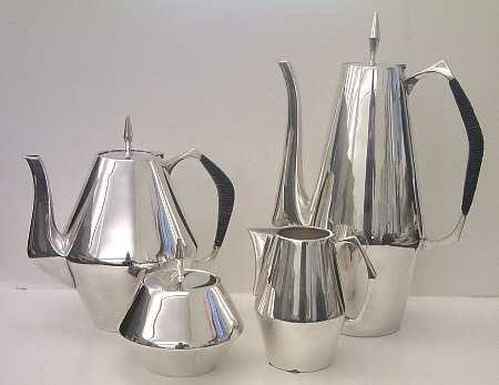 Diamond (Sterling, Hollowware) 4 Piece Tea Set (SCP, STP, SCR, SSU)