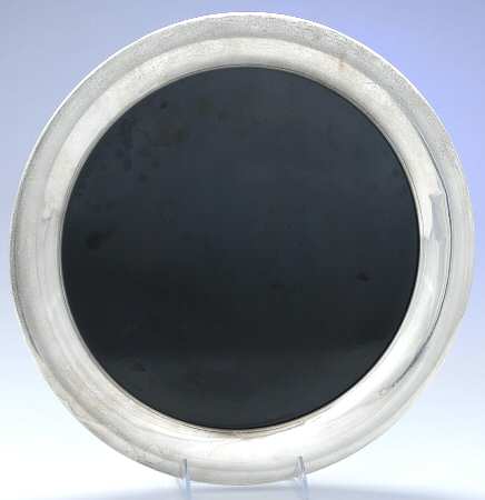Diamond (Sterling, Hollowware) 14" Round Lucite Tray with Sterling Band