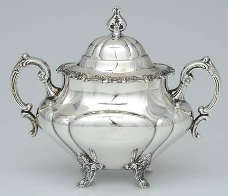 Georgian Rose (Sterling, Hollowware) Sugar Bowl & Lid