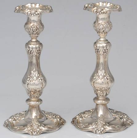 King Francis (Silverplate, Hollowware) Pair of 10" Candlesticks