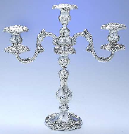 King Francis (Silverplate, Hollowware) Large 3 Light Candelabra
