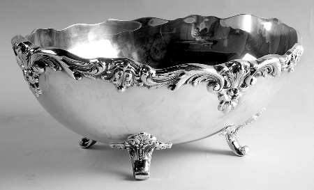 Burgundy (Silverplate, Hollowwarer, Older) Oval Footed Centerpiece