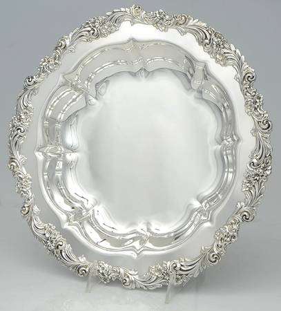 Burgundy (Silverplate, Hollowwarer, Older) 12" Buffet Dish/Tray