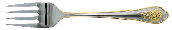 Old Country Roses (Stainless, Gold Accent) Individual Salad Fork