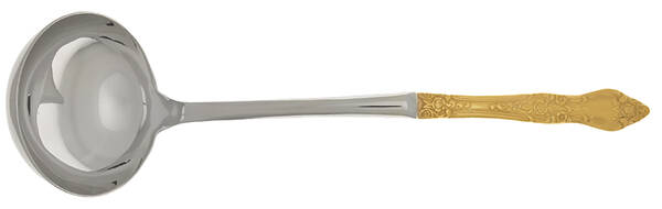 RLF1 (Gold Electroplate) Soup Ladle with Stainless Bowl HC
