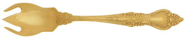RLF1 (Gold Electroplate) Ice Cream Fork HC