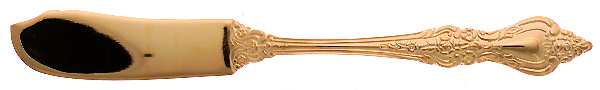 RLF1 (Gold Electroplate) Flat Handle Master Butter Knife