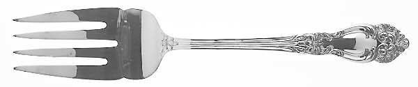 Festivity (Silverplate, 1945) Medium Solid Cold Meat Serving Fork by Reed & Barton