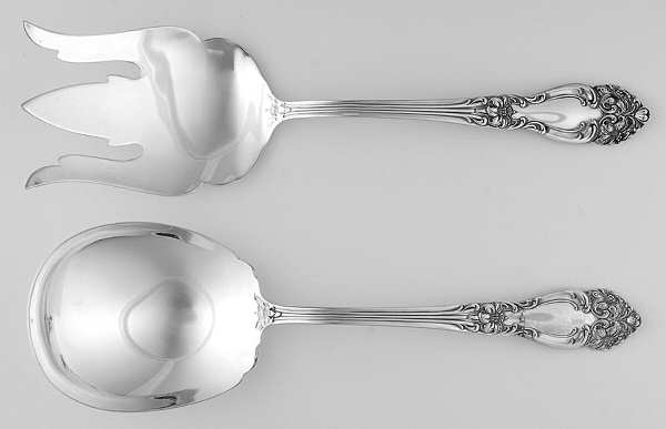 Festivity (Silverplate, 1945) (2 Pc) Solid Salad Set