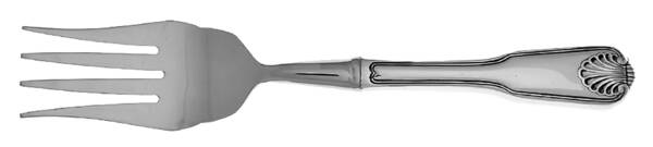 RLM6 (SILVERPLATE) Cold Meat Fork Large, Stainless Tines HC by Royal Limited