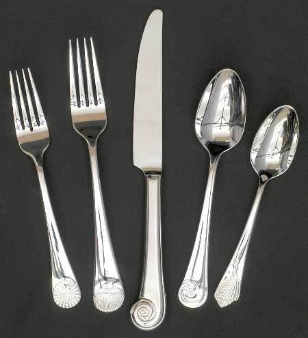 Sea Shells (Stainless) 5 Piece Place Setting