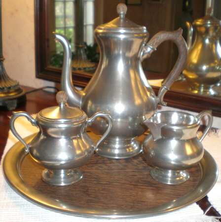 RHL1 (Pewter, Hollowware) 4 Pc Coffee Set