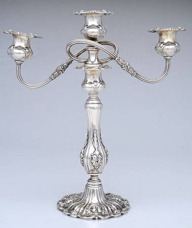 Francis I (Sterling, Hollowware, No Dates) Weighted 3 Light Candelabra