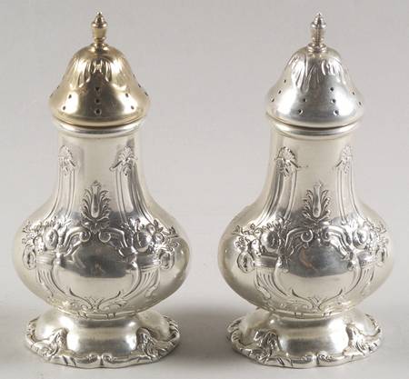 Francis I (Sterling, Hollowware, No Dates) Salt and Pepper Set