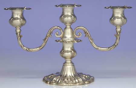 Francis I (Sterling, Hollowware, No Dates) Weighted 3 Light Candelabra