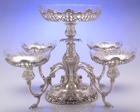 Francis I (Sterling, Hollowware, No Dates) Epergne & Glass Liners