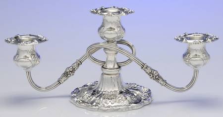 Francis I (Sterling, Hollowware, No Dates) Weighted 3 Light Candelabra