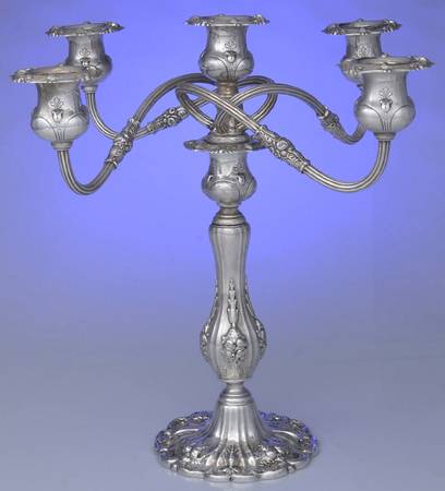 Francis I (Sterling, Hollowware, No Dates) Weighted 5 Light Candelabra