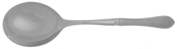 Hammered Antique Matte (Stainless) Casserole Spoon with Smooth Stainless Bowl HC