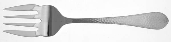 Hammered Antique Matte (Stainless) Medium Solid Cold Meat Serving Fork
