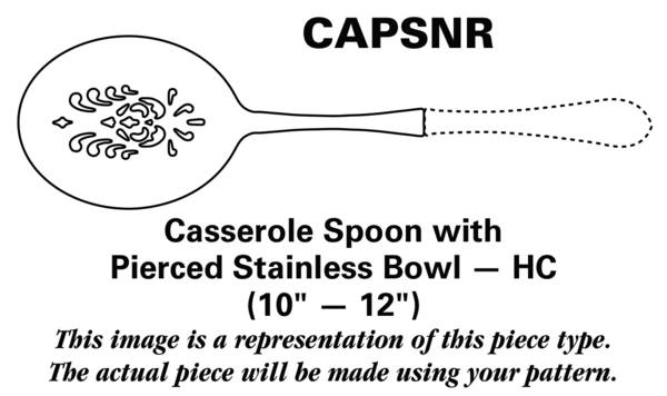 Bistro Cafe (Stainless) Casserole Spoon with Pierced Stainless Bowl HC