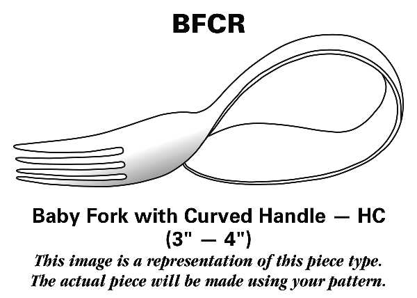 Bistro Cafe (Stainless) Baby Fork with Curved Handle HC