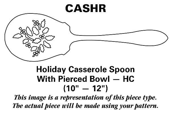 Regal (Dirilyte, Possible Clover Backstamp) Holiday Casserole Spoon with Pierced Bowl HC