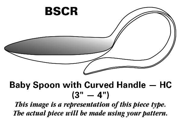 Bistro Cafe (Stainless) Baby Spoon with Curved Handle HC