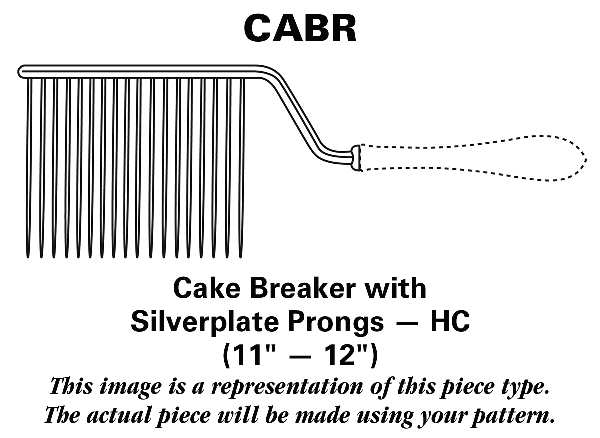Townhouse (Stainless, Glossy) Cake Breaker with Silverplate Prongs HC