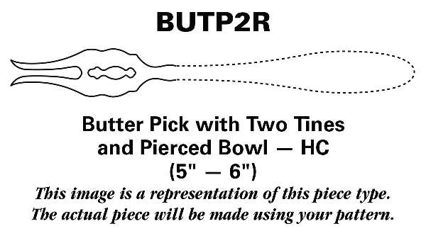 Hemisphere (Stainless) Butter Pick with Two Tines and Pierced Bowl HC