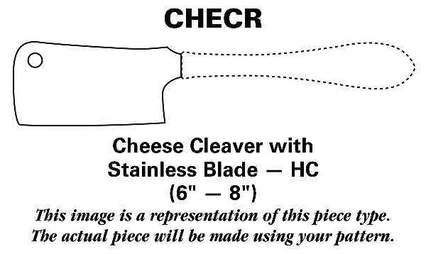 Bistro Cafe (Stainless) Cheese Cleaver with Stainless Blade HC