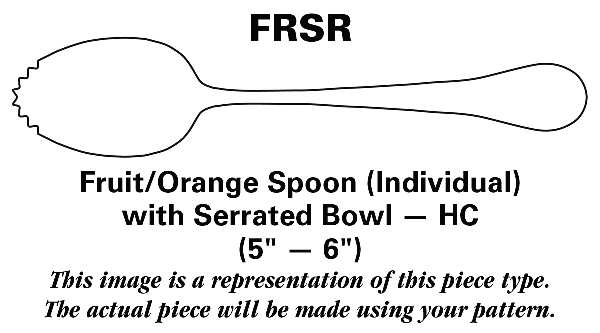 Bistro Cafe (Stainless) Fruit/Orange Spoon Individual, Serrated Bowl HC