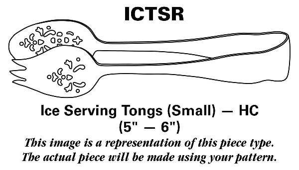 Carthage-Black (Stainless) Ice Serving Tongs Small HC