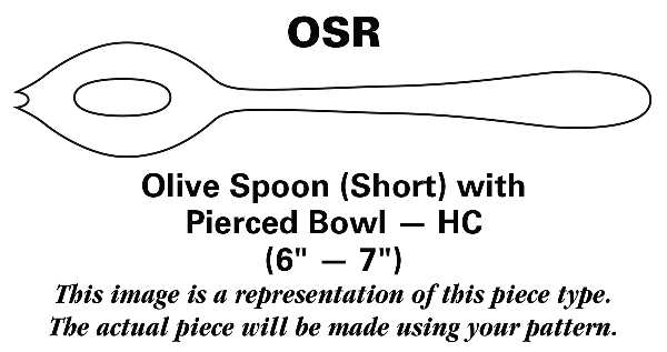 Bistro Cafe (Stainless) Olive Spoon Short with Pierced Bowl HC