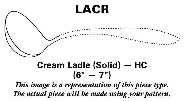 Regal (Dirilyte, Possible Clover Backstamp) Solid Piece Cream Ladle HC