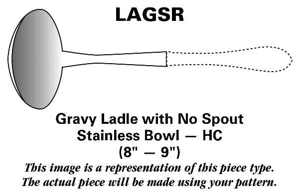 Regal (Dirigold, No Clover) Gravy Ladle with No Spout Stainless Bowl HC