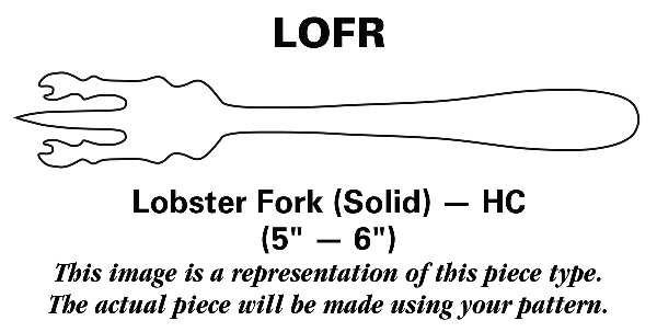 Regal (Dirimetal, Sweden, Possible Clover Backstamp) Lobster Fork Solid HC