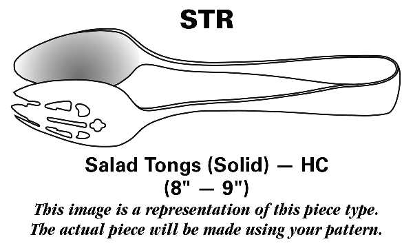 Regal (Dirigold, No Clover) Salad Tongs Solid HC
